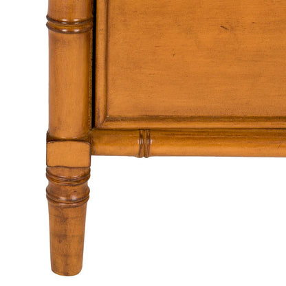 Comodino moderno in bambù blu navy a 3 cassetti Jasmyne di SAFAVIEH