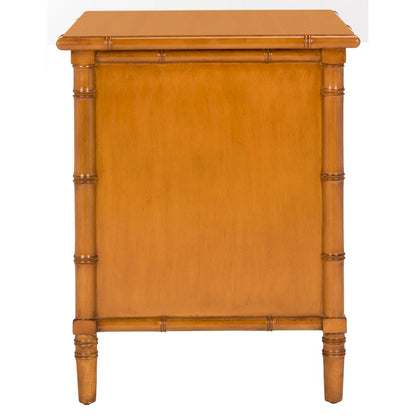 Comodino moderno in bambù blu navy a 3 cassetti Jasmyne di SAFAVIEH