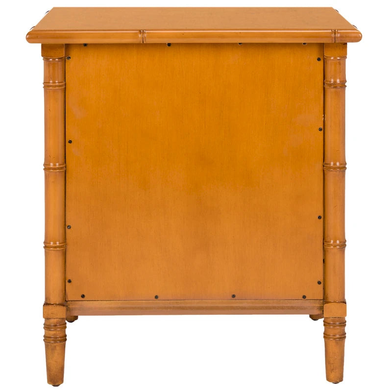 Comodino moderno in bambù blu navy a 3 cassetti Jasmyne di SAFAVIEH