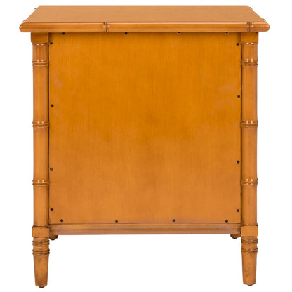 Comodino moderno in bambù blu navy a 3 cassetti Jasmyne di SAFAVIEH