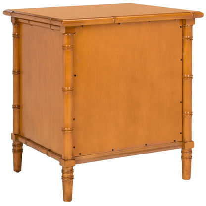 Comodino moderno in bambù blu navy a 3 cassetti Jasmyne di SAFAVIEH