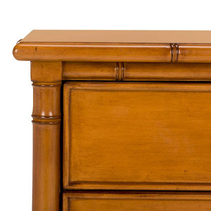 Comodino moderno in bambù blu navy a 3 cassetti Jasmyne di SAFAVIEH