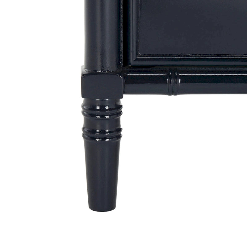 Comodino moderno in bambù blu navy a 3 cassetti Jasmyne di SAFAVIEH