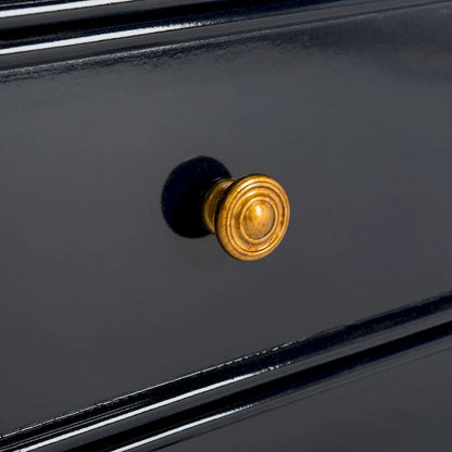 Comodino moderno in bambù blu navy a 3 cassetti Jasmyne di SAFAVIEH