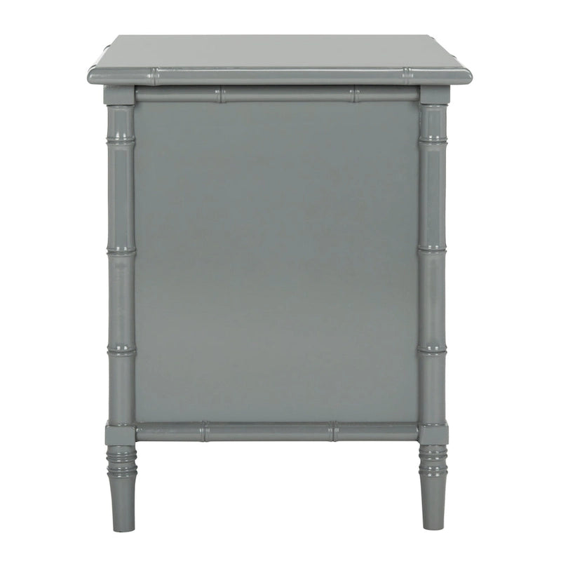 Comodino moderno in bambù blu navy a 3 cassetti Jasmyne di SAFAVIEH