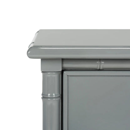 Comodino moderno in bambù blu navy a 3 cassetti Jasmyne di SAFAVIEH