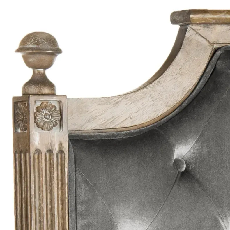 SAFAVIEH Desiderata Testiera capitonné in legno rustico