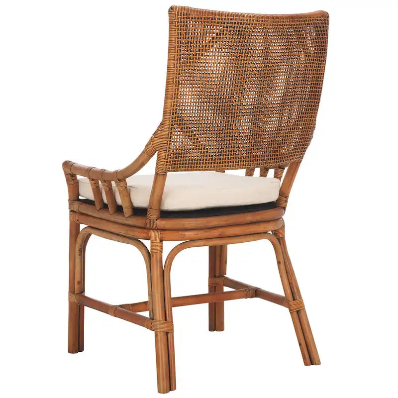 Sedia con cuscino in rattan SAFAVIEH Azrielle Coastal - 22 L x 24 L x 37 A - 22 L x 24 P x 37 A
