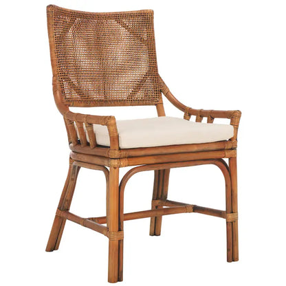 Sedia con cuscino in rattan SAFAVIEH Azrielle Coastal - 22 L x 24 L x 37 A - 22 L x 24 P x 37 A