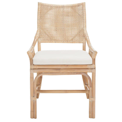 Sedia con cuscino in rattan SAFAVIEH Azrielle Coastal - 22 L x 24 L x 37 A - 22 L x 24 P x 37 A