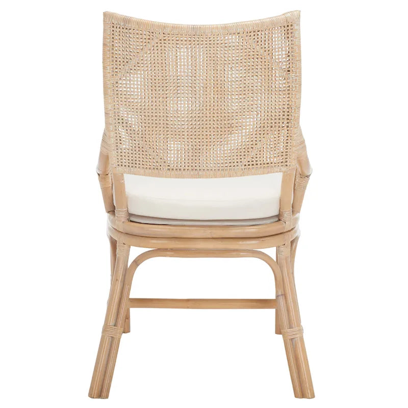 Sedia con cuscino in rattan SAFAVIEH Azrielle Coastal - 22 L x 24 L x 37 A - 22 L x 24 P x 37 A
