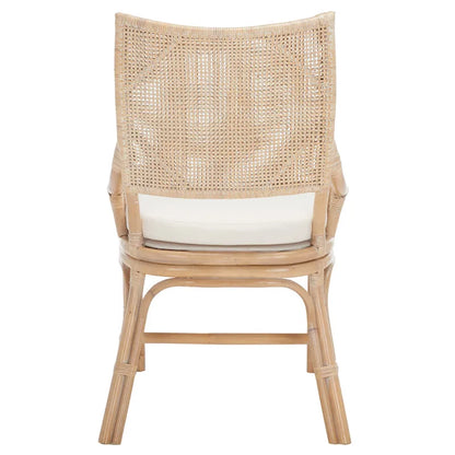 Sedia con cuscino in rattan SAFAVIEH Azrielle Coastal - 22 L x 24 L x 37 A - 22 L x 24 P x 37 A