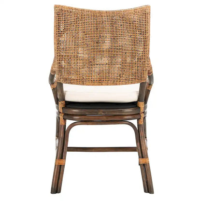 Sedia con cuscino in rattan SAFAVIEH Azrielle Coastal - 22 L x 24 L x 37 A - 22 L x 24 P x 37 A