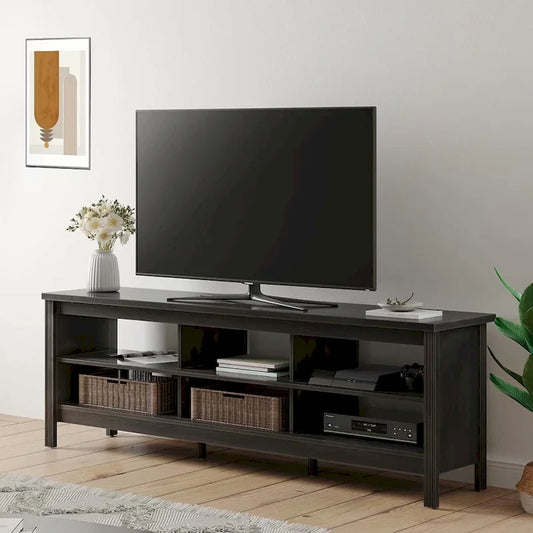 Farmhouse Wood TV Stand for 75 inch TV Entertainment Center - 73 inches