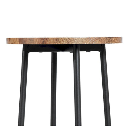 Taomika, tavolo da pranzo rotondo da bistrot e pub - Marrone/Nero/Caffè/Colore acero - Quattro colori