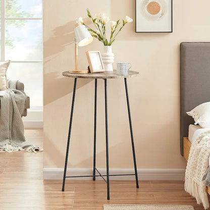 Taomika, tavolo da pranzo rotondo da bistrot e pub - Marrone/Nero/Caffè/Colore acero - Quattro colori