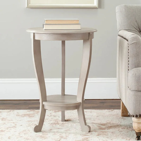 SAFAVIEH Carlotta Grey Pedestal Side Table - 18.1   x 18.1   x 26   - 18Wx18Dx26H