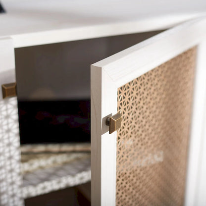 Mobile porta TV SAFAVIEH Micaela da 63 pollici con 4 ante - 63,1 L x 16,3 P x 31,7 A - 63 L x 16 P x 32 A