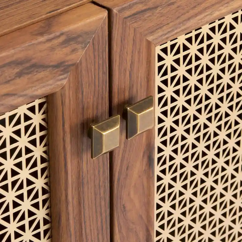 Mobile porta TV SAFAVIEH Micaela da 63 pollici con 4 ante - 63,1 L x 16,3 P x 31,7 A - 63 L x 16 P x 32 A