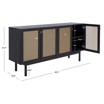 Mobile porta TV SAFAVIEH Micaela da 63 pollici con 4 ante - 63,1 L x 16,3 P x 31,7 A - 63 L x 16 P x 32 A