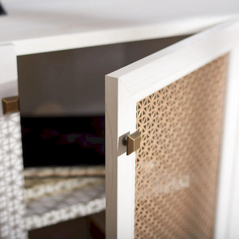 Mobile porta TV SAFAVIEH Micaela da 63 pollici con 4 ante - 63,1 L x 16,3 P x 31,7 A - 63 L x 16 P x 32 A