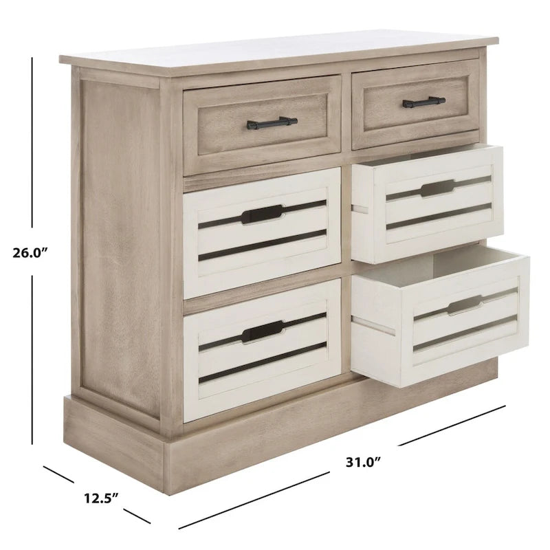 SAFAVIEH Saadia Cassettiera portaoggetti rimovibile a 6 cassetti - 31 L x 12,5 L x 26 A - 31 L x 13 P x 26 A