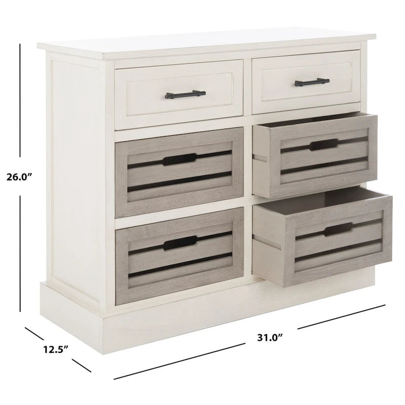 SAFAVIEH Saadia Cassettiera portaoggetti rimovibile a 6 cassetti - 31 L x 12,5 L x 26 A - 31 L x 13 P x 26 A