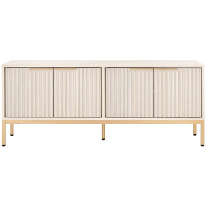 Supporto multimediale per l'intrattenimento SAFAVIEH Deandra a 4 ante (adatto per TV a schermo piatto fino a 65 pollici) - 60,8 pollici x 17,7 pollici x 24,6 pollici - 61 pollici di larghezza x 18 pollici di profondità x 25 pollici di altezza