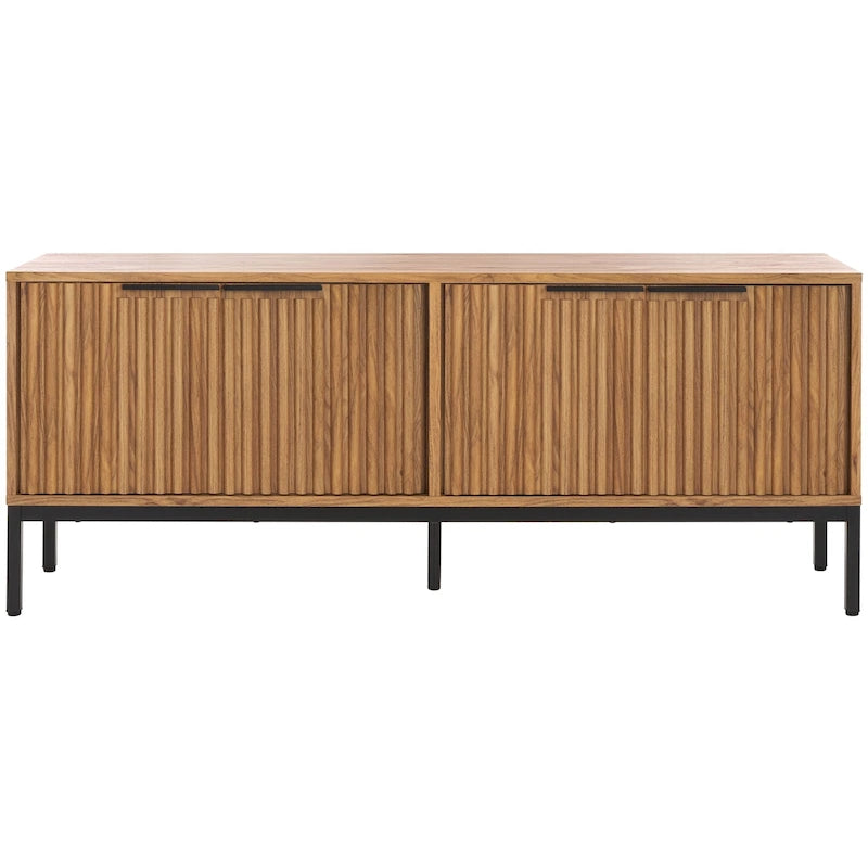 Supporto multimediale per l'intrattenimento SAFAVIEH Deandra a 4 ante (adatto per TV a schermo piatto fino a 65 pollici) - 60,8 pollici x 17,7 pollici x 24,6 pollici - 61 pollici di larghezza x 18 pollici di profondità x 25 pollici di altezza