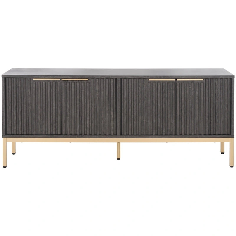 Supporto multimediale per l'intrattenimento SAFAVIEH Deandra a 4 ante (adatto per TV a schermo piatto fino a 65 pollici) - 60,8 pollici x 17,7 pollici x 24,6 pollici - 61 pollici di larghezza x 18 pollici di profondità x 25 pollici di altezza