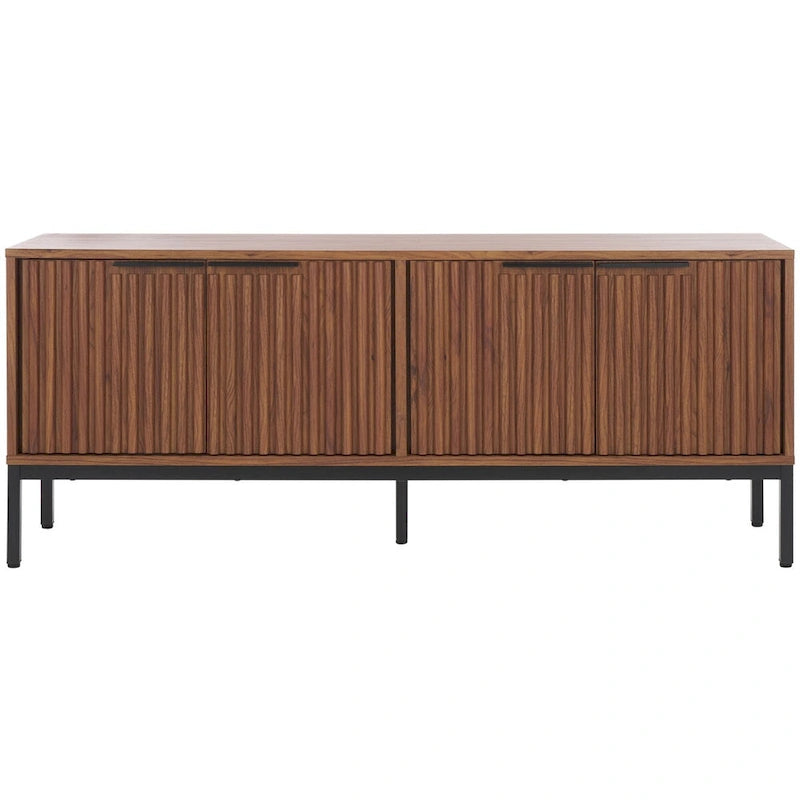 Supporto multimediale per l'intrattenimento SAFAVIEH Deandra a 4 ante (adatto per TV a schermo piatto fino a 65 pollici) - 60,8 pollici x 17,7 pollici x 24,6 pollici - 61 pollici di larghezza x 18 pollici di profondità x 25 pollici di altezza