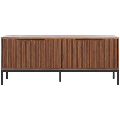 Supporto multimediale per l'intrattenimento SAFAVIEH Deandra a 4 ante (adatto per TV a schermo piatto fino a 65 pollici) - 60,8 pollici x 17,7 pollici x 24,6 pollici - 61 pollici di larghezza x 18 pollici di profondità x 25 pollici di altezza