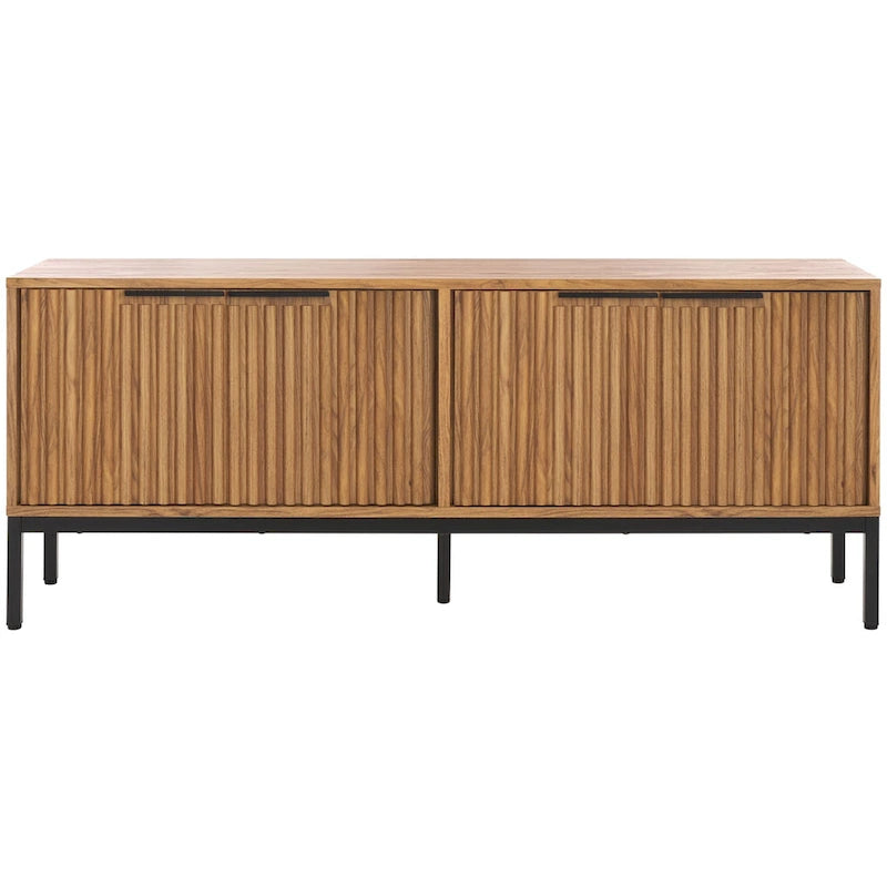 Supporto multimediale per l'intrattenimento SAFAVIEH Deandra a 4 ante (adatto per TV a schermo piatto fino a 65 pollici) - 60,8 pollici x 17,7 pollici x 24,6 pollici - 61 pollici di larghezza x 18 pollici di profondità x 25 pollici di altezza