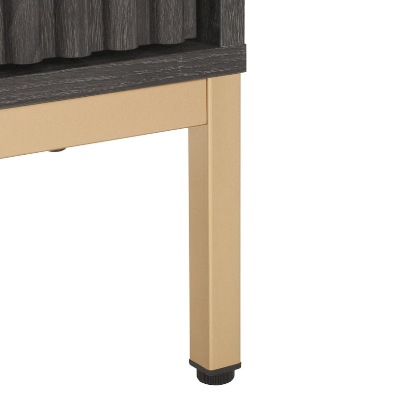 Supporto multimediale per l'intrattenimento SAFAVIEH Deandra a 4 ante (adatto per TV a schermo piatto fino a 65 pollici) - 60,8 pollici x 17,7 pollici x 24,6 pollici - 61 pollici di larghezza x 18 pollici di profondità x 25 pollici di altezza