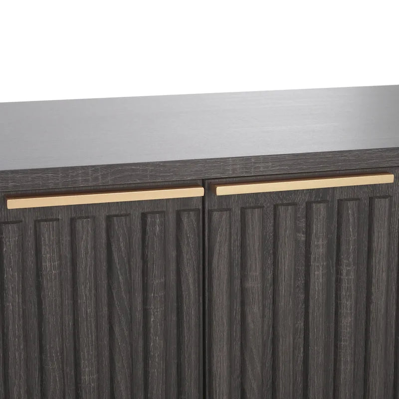 Supporto multimediale per l'intrattenimento SAFAVIEH Deandra a 4 ante (adatto per TV a schermo piatto fino a 65 pollici) - 60,8 pollici x 17,7 pollici x 24,6 pollici - 61 pollici di larghezza x 18 pollici di profondità x 25 pollici di altezza