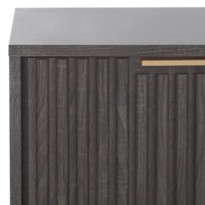 Supporto multimediale per l'intrattenimento SAFAVIEH Deandra a 4 ante (adatto per TV a schermo piatto fino a 65 pollici) - 60,8 pollici x 17,7 pollici x 24,6 pollici - 61 pollici di larghezza x 18 pollici di profondità x 25 pollici di altezza