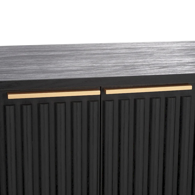 Supporto multimediale per l'intrattenimento SAFAVIEH Deandra a 4 ante (adatto per TV a schermo piatto fino a 65 pollici) - 60,8 pollici x 17,7 pollici x 24,6 pollici - 61 pollici di larghezza x 18 pollici di profondità x 25 pollici di altezza