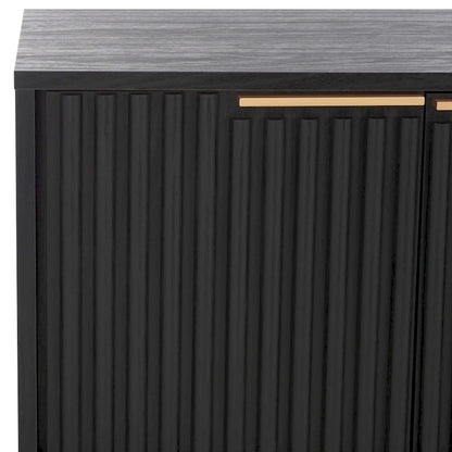 Supporto multimediale per l'intrattenimento SAFAVIEH Deandra a 4 ante (adatto per TV a schermo piatto fino a 65 pollici) - 60,8 pollici x 17,7 pollici x 24,6 pollici - 61 pollici di larghezza x 18 pollici di profondità x 25 pollici di altezza