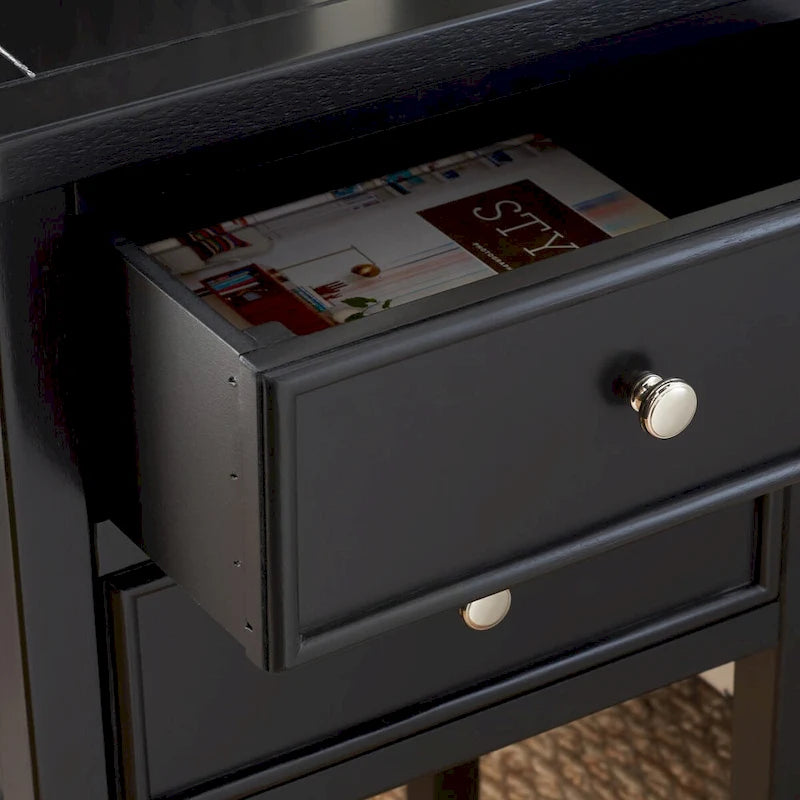 Comodino con 2 cassetti SAFAVIEH Minda (completamente assemblato) - 16,9 x 14,2 x 29,7 - 17Lx15Px30A