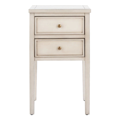 Comodino con 2 cassetti SAFAVIEH Minda (completamente assemblato) - 16,9 x 14,2 x 29,7 - 17Lx15Px30A