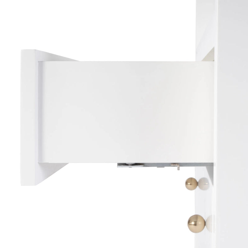 Comodino largo in legno a 2 cassetti Nora