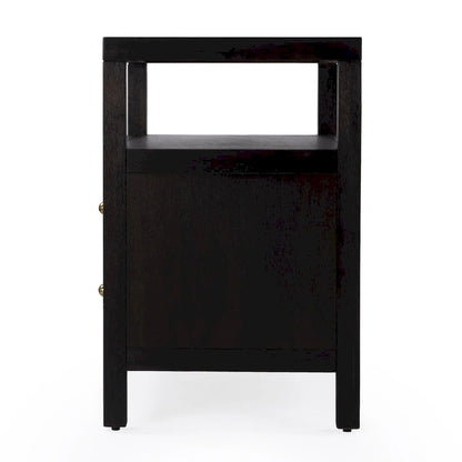 Comodino largo in legno a 2 cassetti Nora