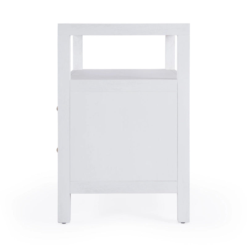 Comodino largo in legno a 2 cassetti Nora