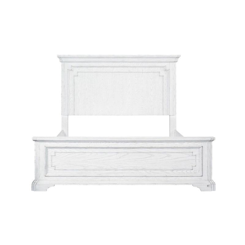 Letto con pannelli in legno Clara, White Mist
