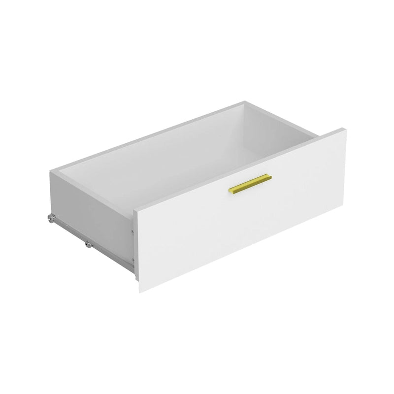 Cassettiera doppia a 6 cassetti con dettagli dorati, soluzione per riporre gli oggetti in camera da letto