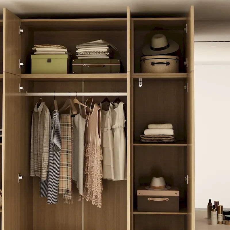 Armadio grande con mobiletto superiore opzionale, armadio decorativo per camera da letto