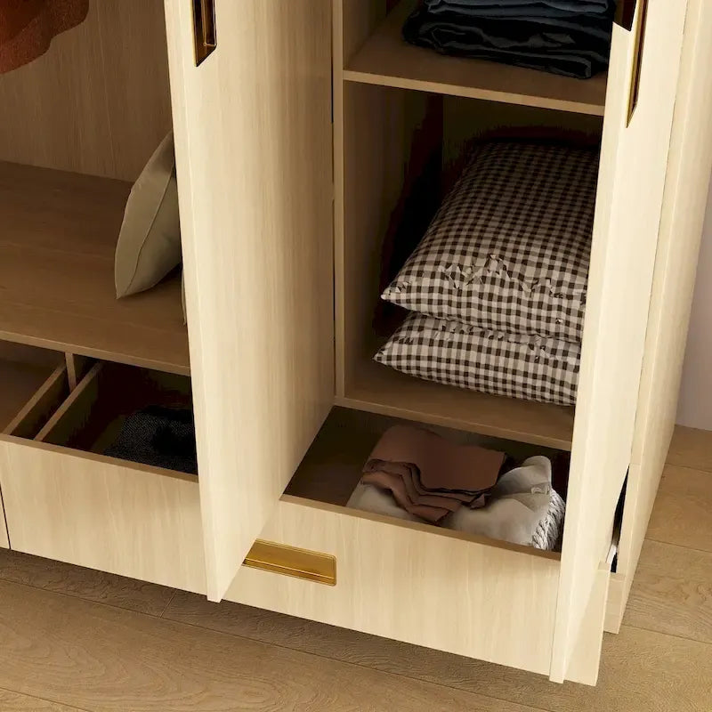 Armadio grande con mobiletto superiore opzionale, armadio decorativo per camera da letto