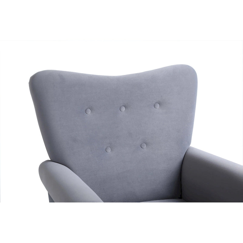 sedia a dondolo in velluto