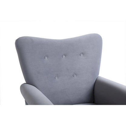 sedia a dondolo in velluto