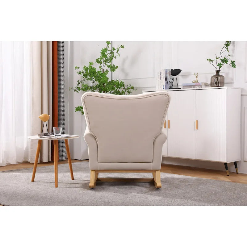 sedia a dondolo in velluto